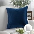 thumbnail image 1 of Phantoscope Soft Silky Velvet Series Decorative Throw Pillow, 22" x 22", Navy, 1 Pack, 1 of 7