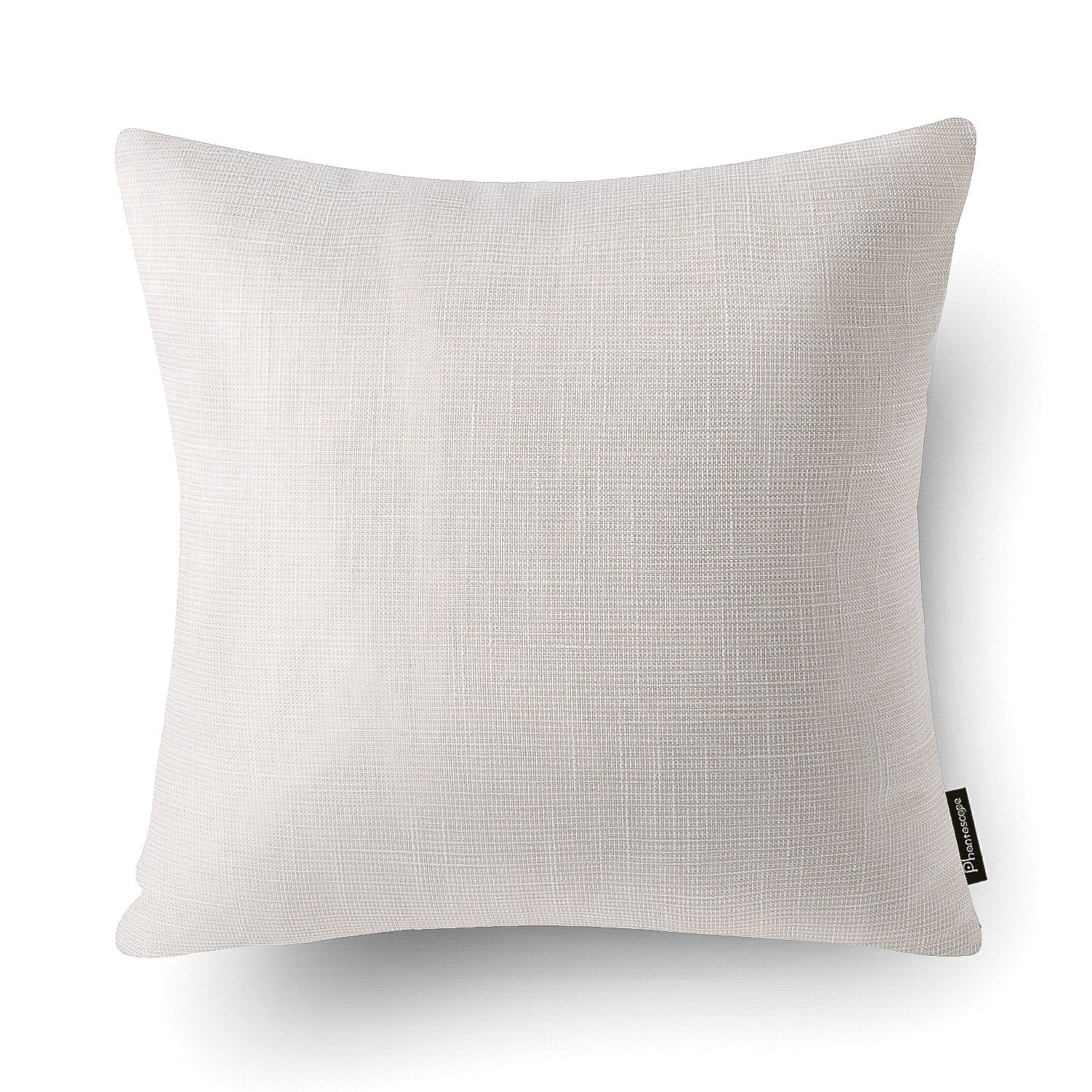 Phantoscope Soft Textured Linen-Look Decorative Throw Pillow, 18 x 18 in, Beige, 1 Pack