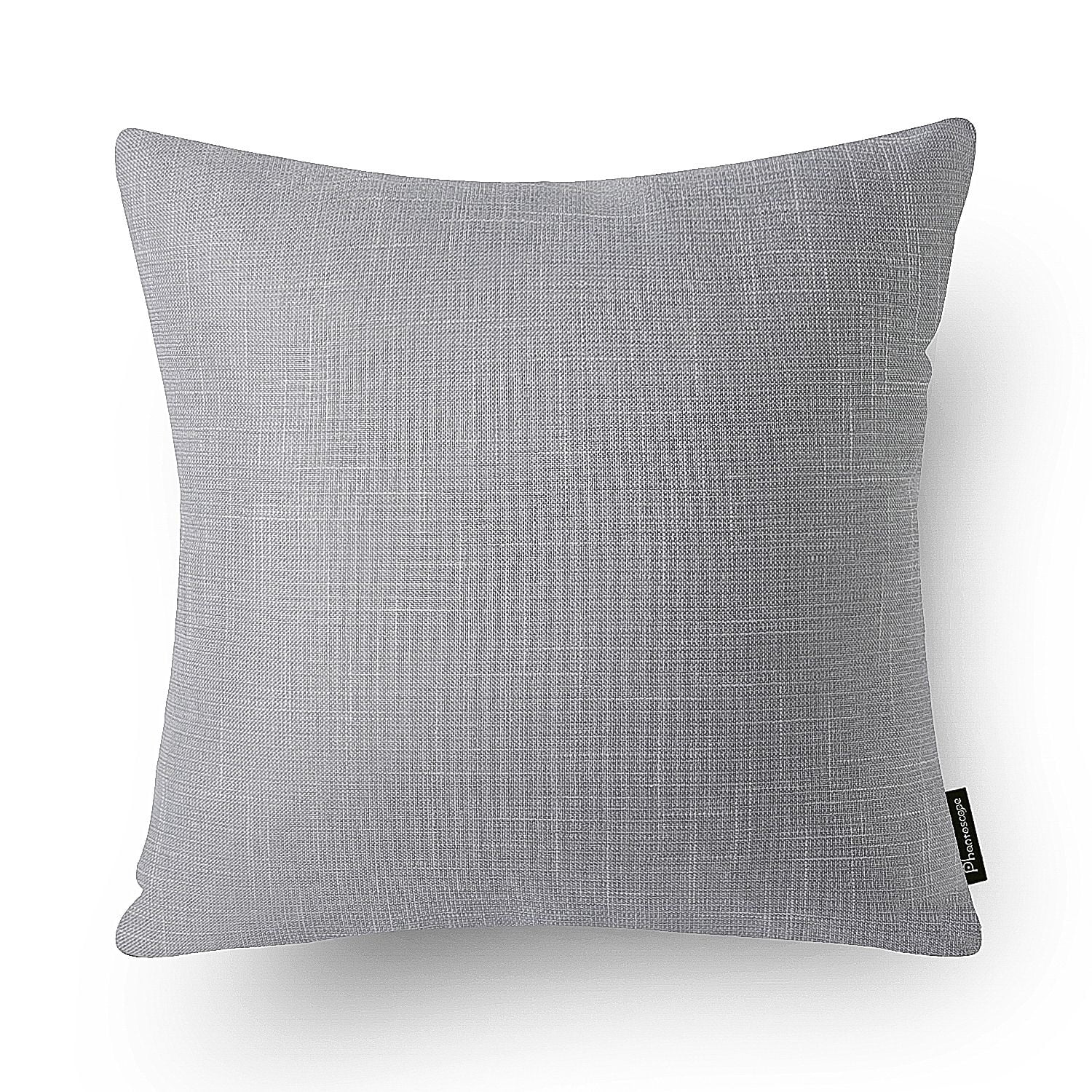 Phantoscope Soft Textured Linen-Look Decorative Throw Pillow, 18 x 18 in, Light Gray, 1 Pack