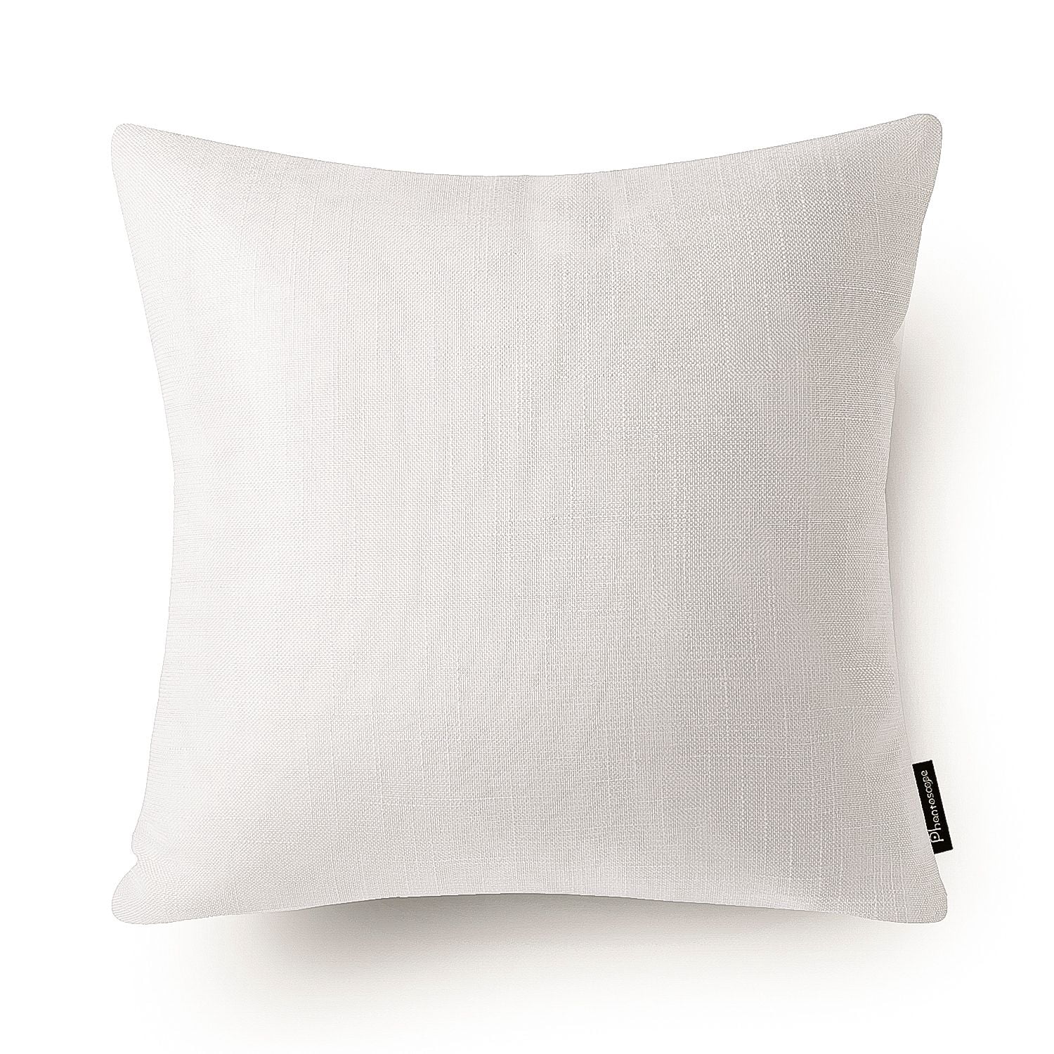 Phantoscope Soft Textured Linen-Look Decorative Throw Pillow, 20 x 20 in, Off White, 1 Pack