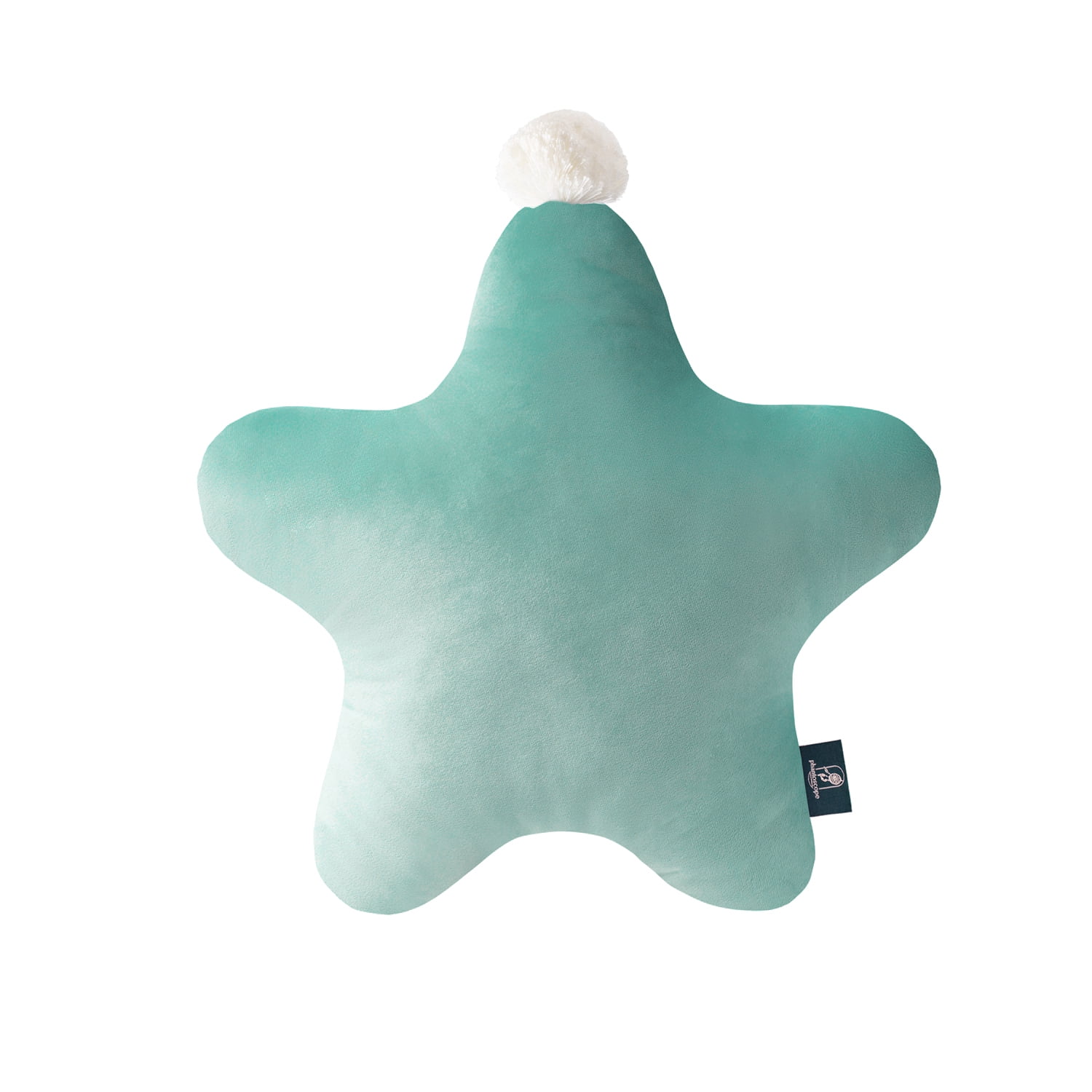 Phantoscope Star Pom Pom Decorative Throw Pillow, 18 x 18 in, Turquoise