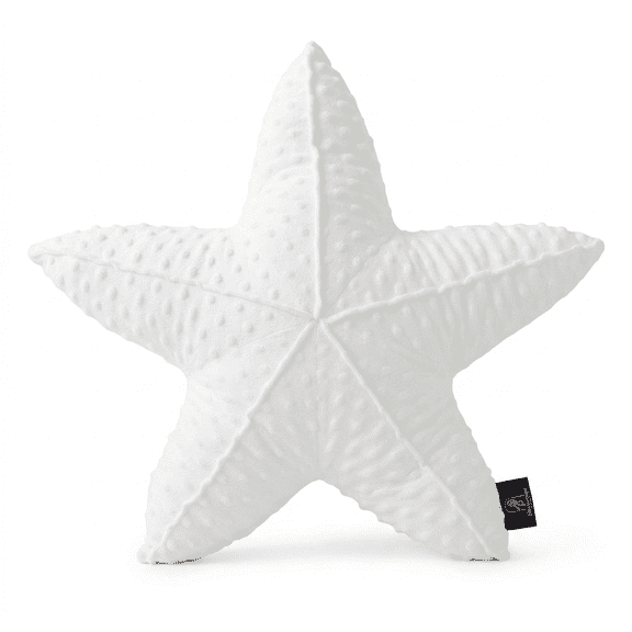 Phantoscope Starfish Velvet Throw Pillow 20.5", Ocean Series, Off White