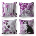thumbnail image 1 of Phantoscope Sweet Home Series Decorative Throw Pillows, Purple Jesse, 18" x 18", set of 4, 1 of 6