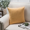 thumbnail image 1 of Phantoscope Textural Faux Linen Series Decorative Throw Pillow, 20" x 20", Yellow, 1 Pack, 1 of 6