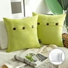 Size: 18" x 18", Actual Color: Yellow Green