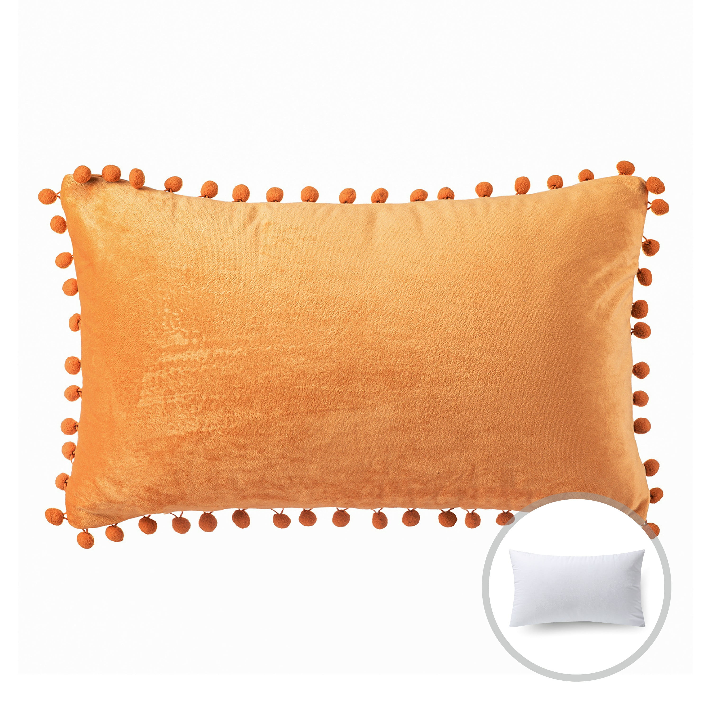 Orange rectangle cushion hotsell