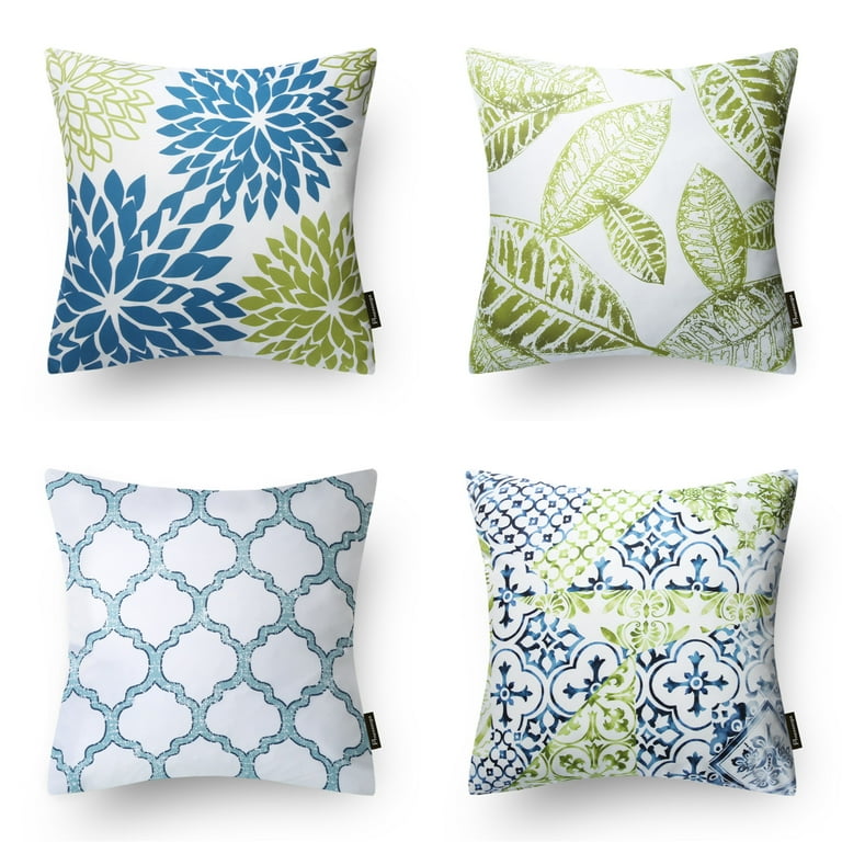 Bluish clearance green pillows