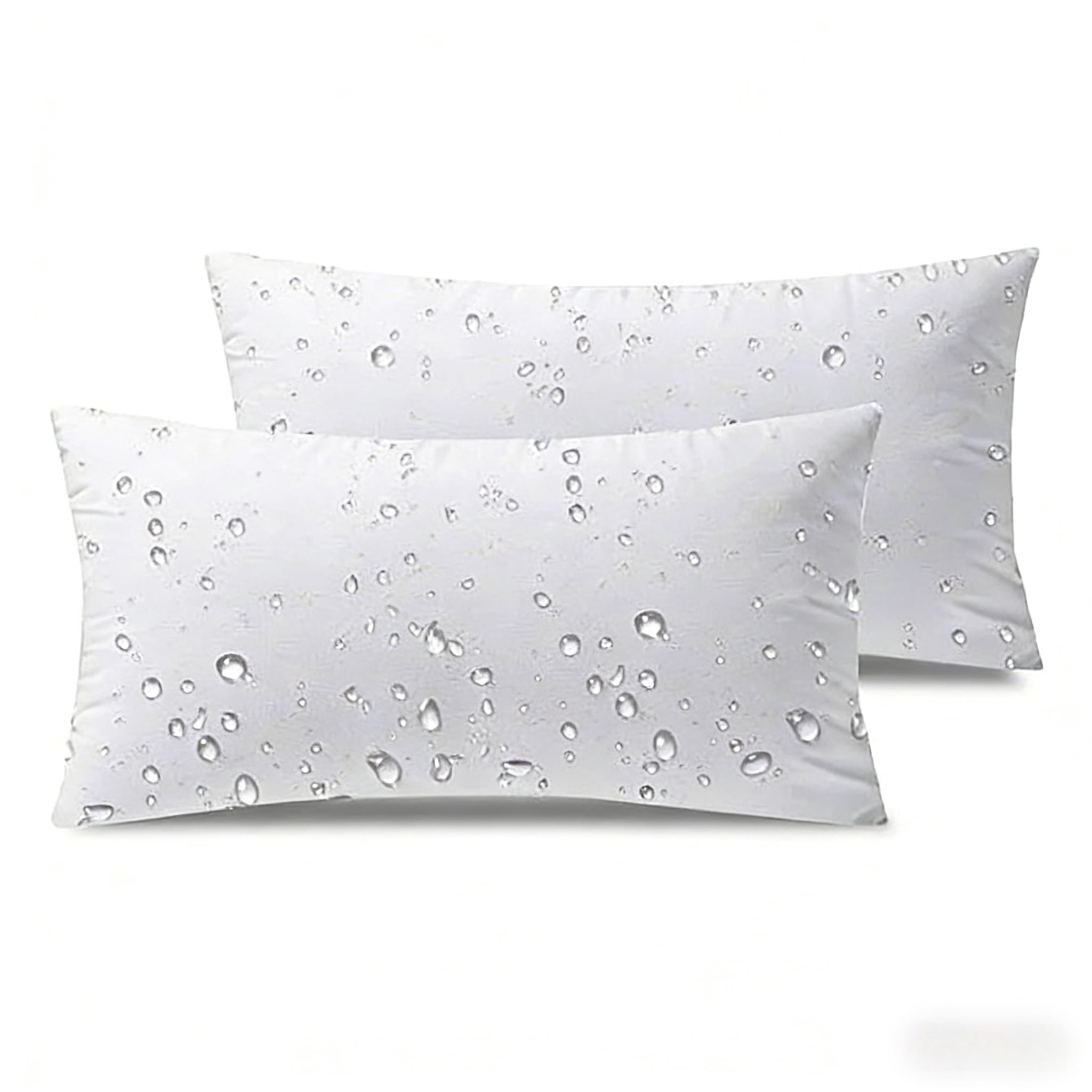 Phantoscope Waterproof 16x16 Outdoor Pillow Inserts 2 Pack, Square Patio Poolside Cushion Pair