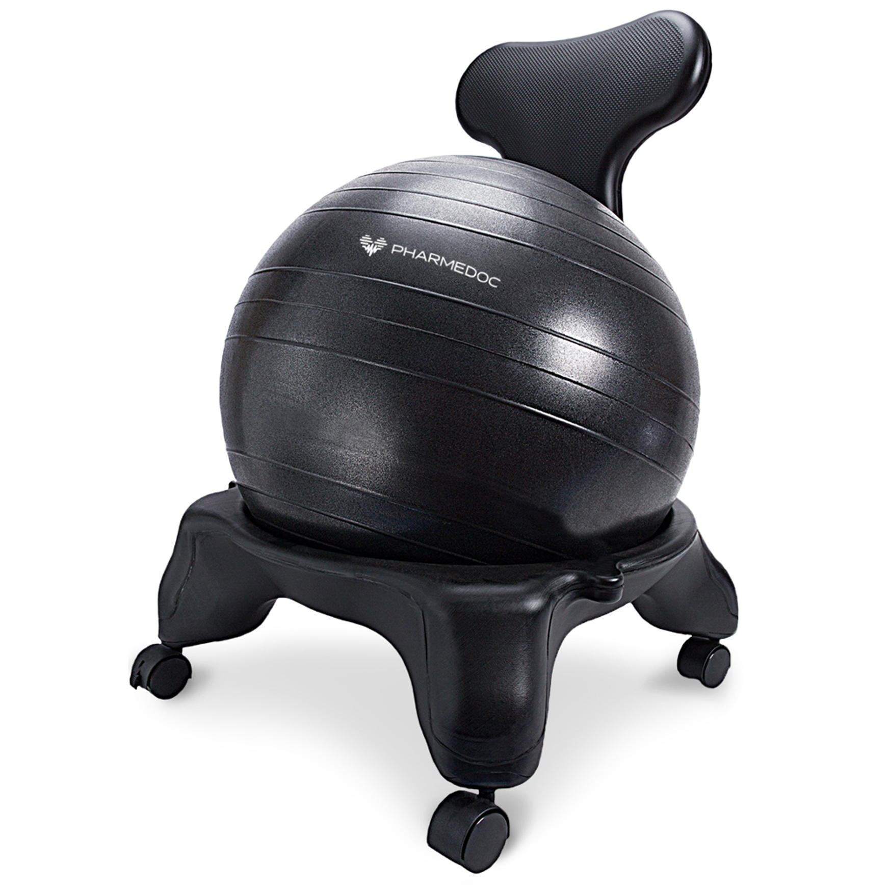 PharMeDoc Exercise Balance Ball Chair with Base & Back Support for Home and Office - Stability Ball Chair & Exercise Ball - image 1 of 7
