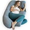 thumbnail image 1 of PharMeDoc Pregnancy Pillow, U-Shape Cooling Cover - Dark Grey with Detachable Side - Support for Back, Hips, Legs, Belly for Pregnant Women, 1 of 9