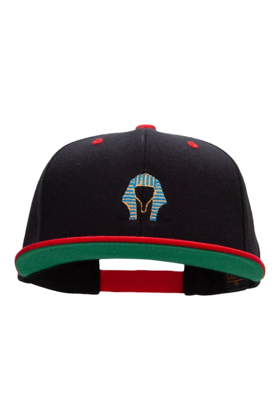 Pharaoh Embroidered Wool Blend Classic Snapback - Black Red OSFM