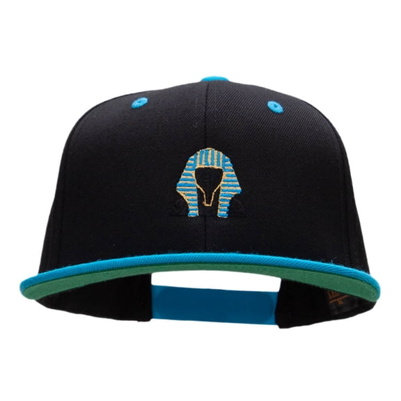 Pharaoh Embroidered Wool Blend Classic Snapback - Black Teal OSFM