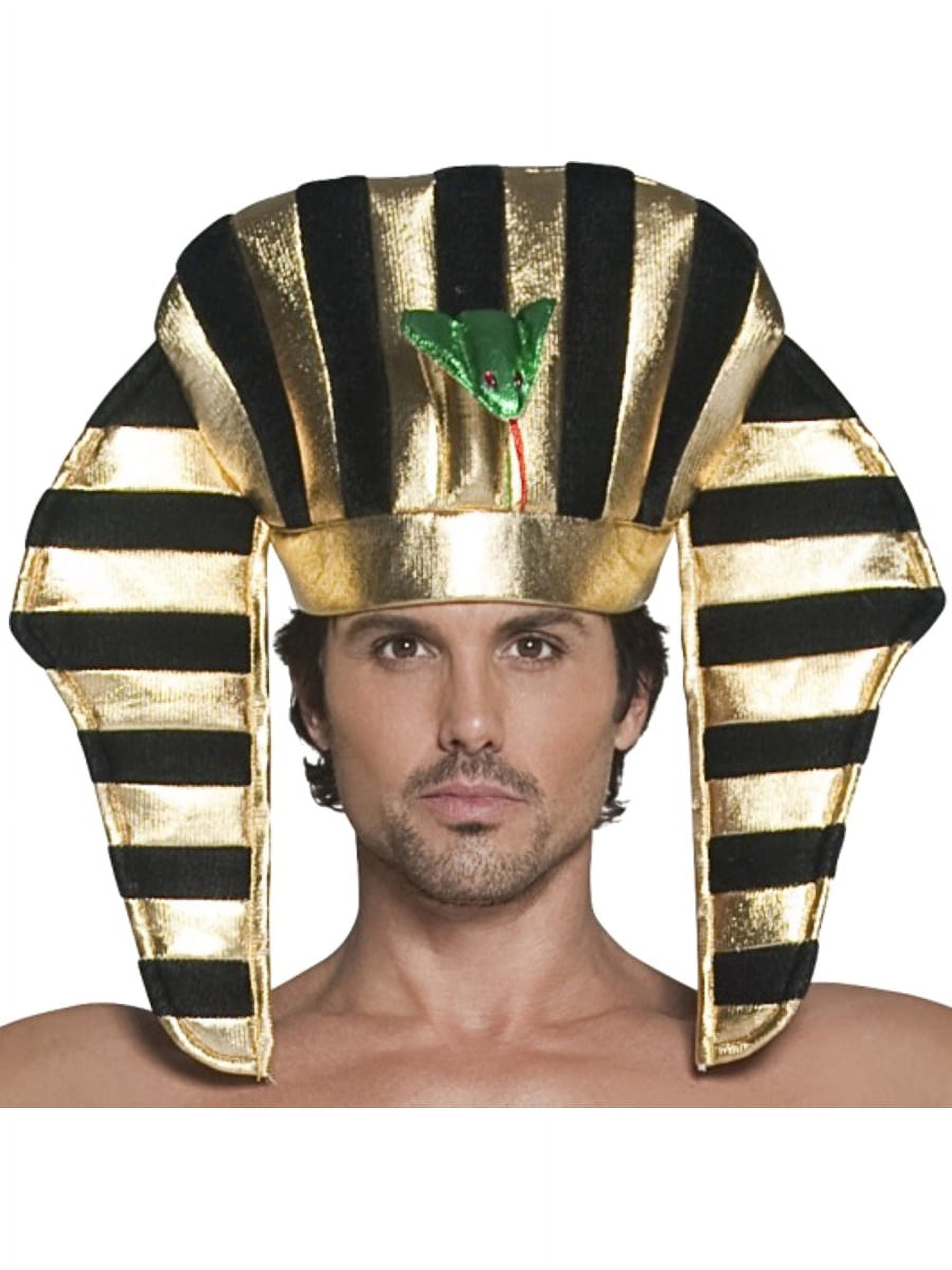 Pharaoh Headpiece Adult Black Gold Pharaoh Headpiece Adult Black Gold