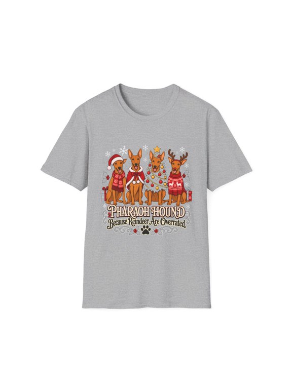 Pharaoh Hound Christmas Holiday Fun Graphic T-Shirt