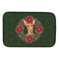 thumbnail image 1 of Pharaoh Hound Poinsetta Wreath Dish Drying Mat, 1 of 7
