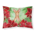 thumbnail image 1 of Pharaoh Hound Poinsettas Fabric Standard Pillowcase, 1 of 2