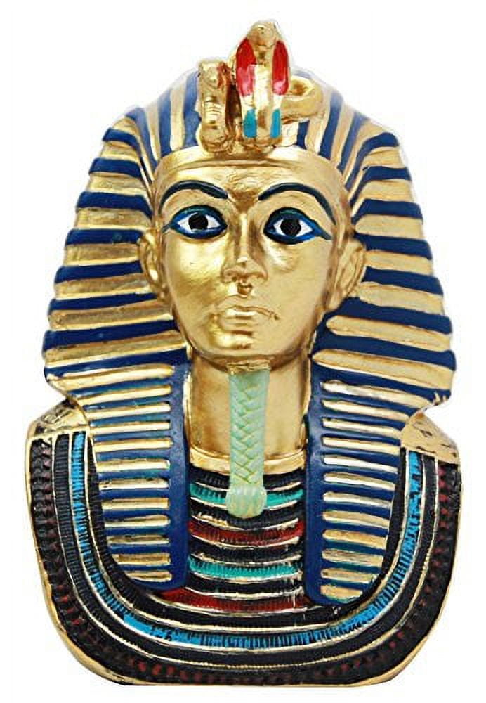 Pharaoh King Tut Mask Bust Small Decorative Figurine 4.25" Tall