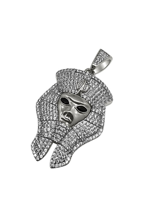Pharaoh Rhodium CZ Bling Bling Pendant