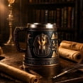thumbnail image 1 of Pharaoh Stainless Steel Coffee Cup - Vintage Inspired Water Cup with Intricate Egyptian Design, Versatile for Hot and Cold Beverages, Perfect for Collectors and Art Enthusiasts, 1 of 5