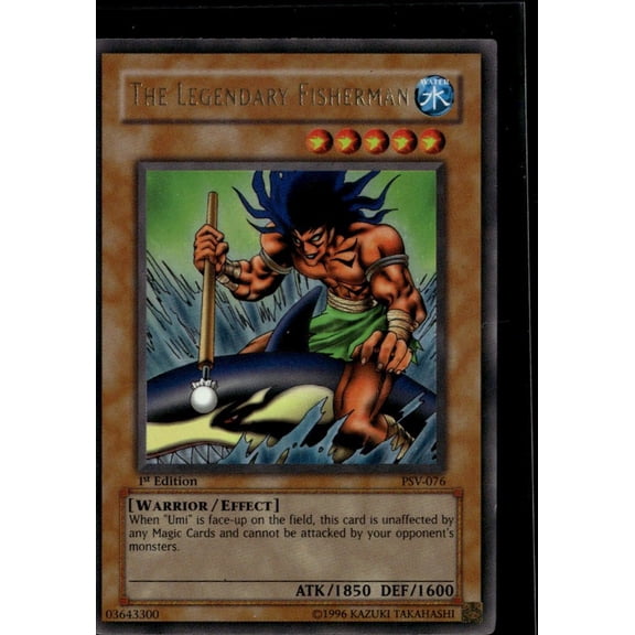 Yu-Gi-Oh! Pharaoh's Servant 1st Edition Super Rare Konami The Legendary Fisherman Trading Card