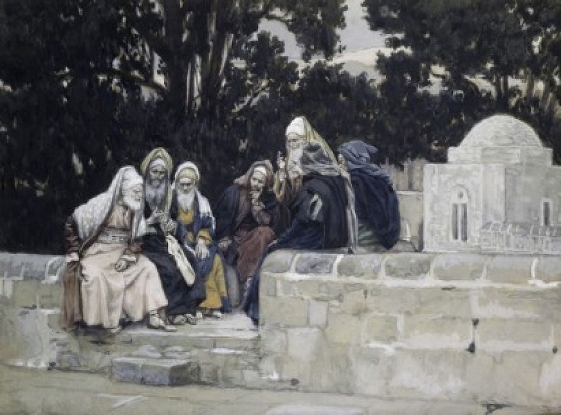 Pharisees & Herodians Take Counsel Against Jesus James Tissot (1836-1902 French) Canvas Art - James Tissot (24 x 36)