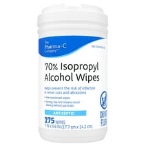 Pharma-C 70% Isopropyl Alcohol Wipes [175 wipes] - Antiseptic Made in USA