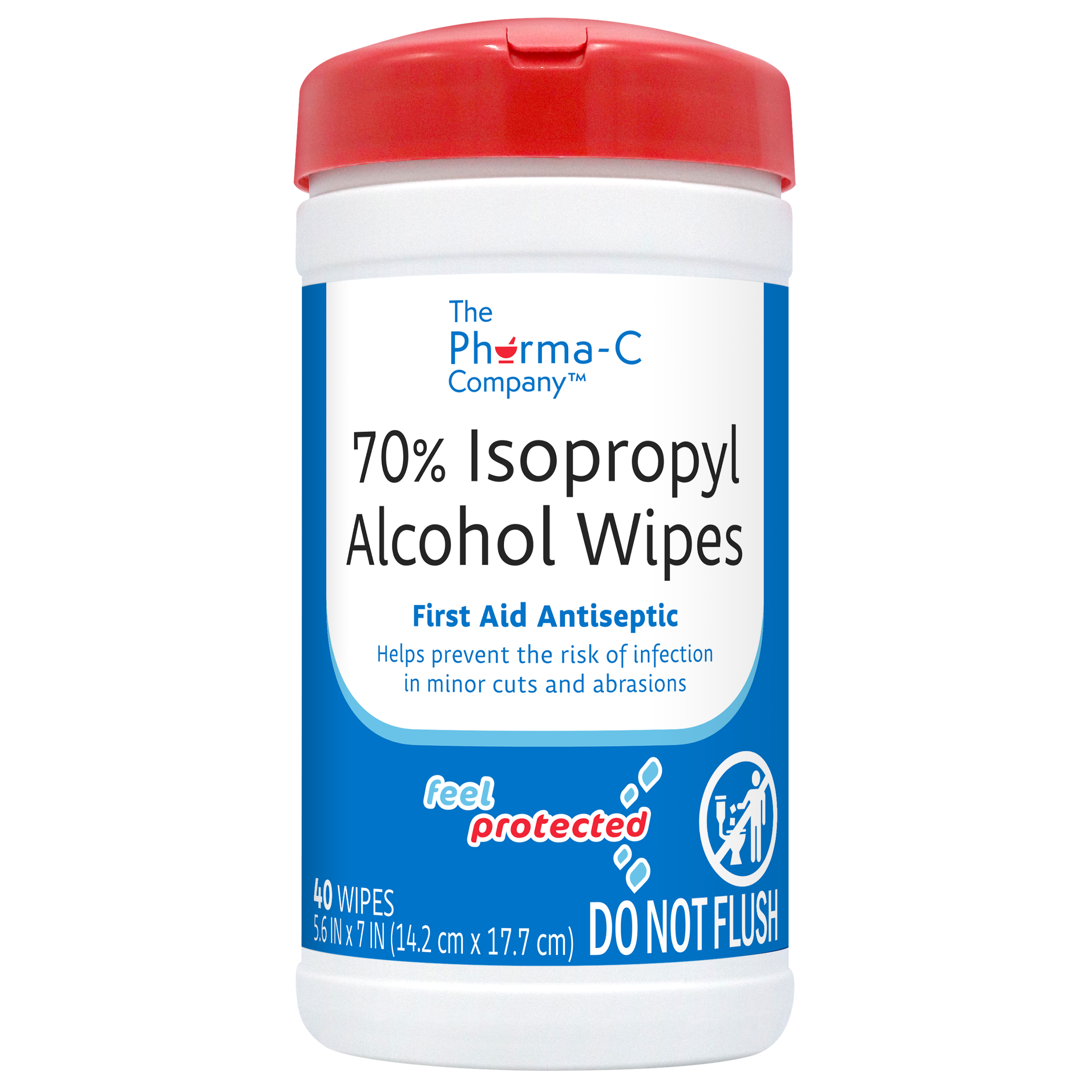 Pharma-C 70% Isopropyl Alcohol Wipes [40 wipes] - image 1 of 8