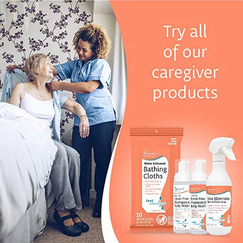 PharmaC WaterActivated Bathing Cloths [6 pack 10ct packs] Rinse