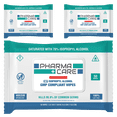 thumbnail image 1 of PharmaCare Advanced Formula 70% Alcohol Wipes - (50 Count) 3 Packs, 1 of 6