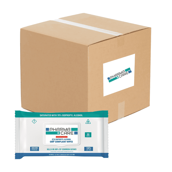 PharmaCare Advanced Formula 70% Alcohol Wipes - (50 Count) 40 Packs (case)