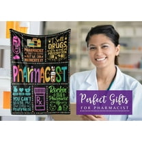 Pharmacist Appreciation Gifts, Throw Blanket for Pharmacists for Graduation, Christmas, Birthday - 50 x 60 inches