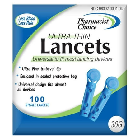 Pharmacist Choice Twist Top 30G Lancets, 100 Ea
