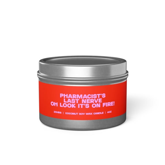 Pharmacist Graduation Tin Candle Gifts Funny Home Office Decor