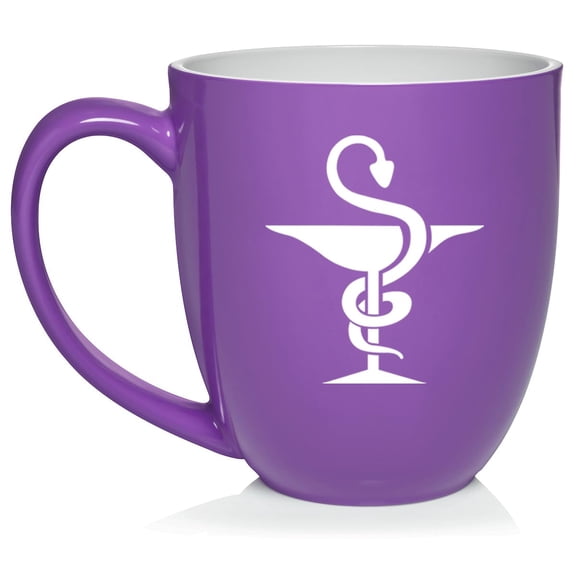 Pharmacist Pharmacy Ceramic Coffee Mug Tea Cup Gift for Her, Him, Friend, Coworker, Wife, Husband (16oz Purple)