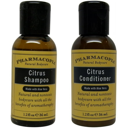 Pharmacopia Citrus Shampoo & Conditioner lot of 14 each (7 of each) 1.2oz bottles.