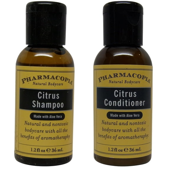 Pharmacopia Citrus Shampoo & Conditioner lot of 8 each (4 of each) 1.2oz bottles.
