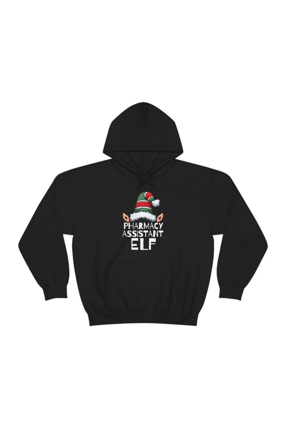 Pharmacy Assistant Elf Unisex Hoodie, S-5XL Christmas Holidays Xmas Elves