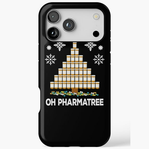 Pharmacy Christmas Tree Medicine Pill Case for iPhone 11 12 13 14 15 16 17 Pro Max