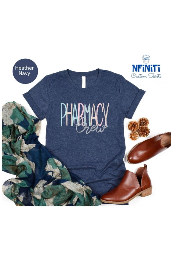 Pharmacy Crew Shirt: Pharmacy Student Technician Gift Tee All Size S-5Xl