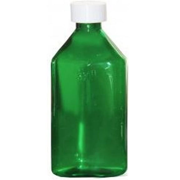Pharmacy Oval Bottle Green 2 oz with CR Caps Included (QTY. 100) - Prescription Pharmacy Bottle, Pharmacy Container, Prescription Plastic Container by Sponix BioRx