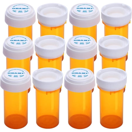 Pharmacy Prescription Vials, Amber Child Resistant Medicine Bottle, 16 Dram Reversible, Caps Included, Pack of 240 (Pill Container, Pharmacy Bottle, Pharmacy Container) by Sponix BioRx