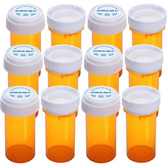 Pharmacy Prescription Vials, Amber Child Resistant Medicine Bottle, 16 Dram Reversible, Caps Included, Pack of 240 (Pill Container, Pharmacy Bottle, Pharmacy Container) by Sponix BioRx