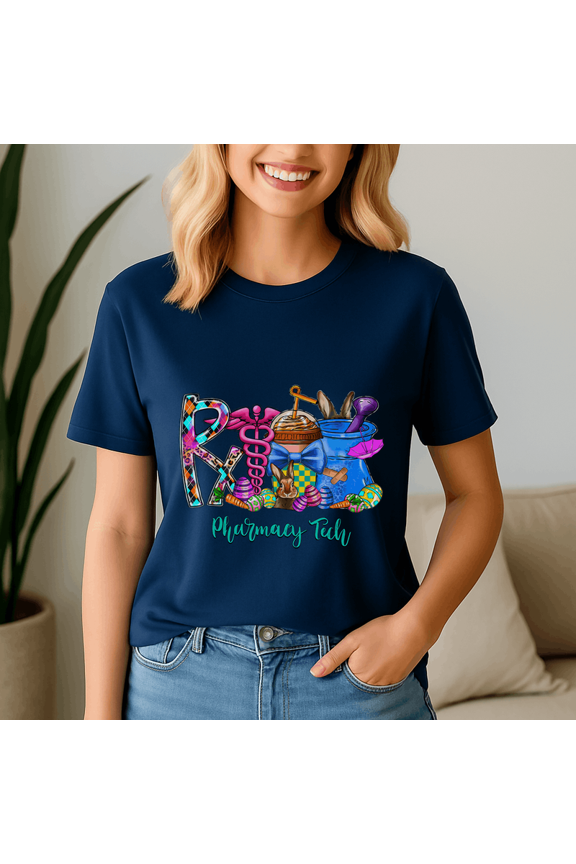 Pharmacy Tech Coffee Bunny Easter Day Pharmacist Technician, He is Rizzin,Easter Day Shirt, Happy Easter Day, Bunny Cute Tee,Jesus Easter TShirt