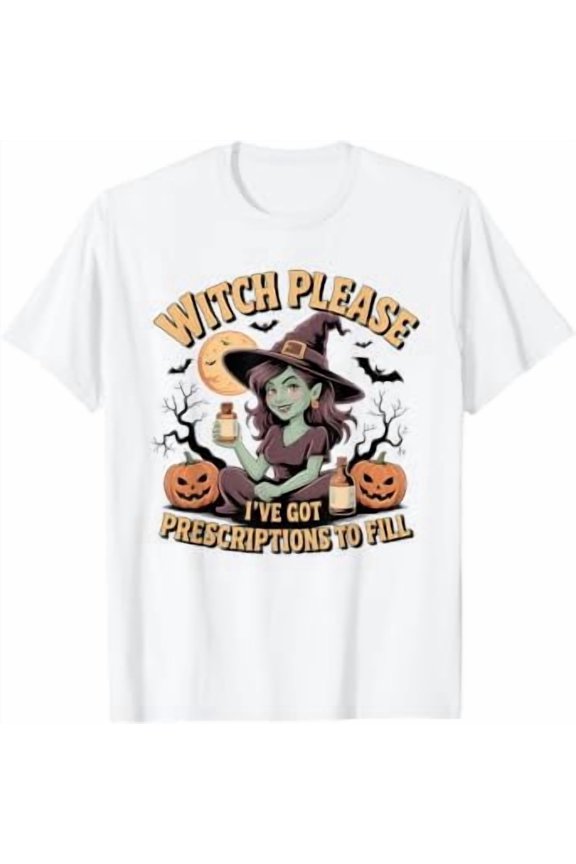 Pharmacy Tech Pharmacist Witch Halloween T-Shirt