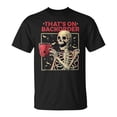 thumbnail image 1 of Pharmacy Tech Skeleton That's Backorder Halloween T-Shirt - Funny Witty Humorous Apparel for Pharmacy Technicians - Spooky Healthcare Professional Gift, 1 of 3