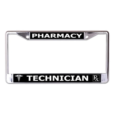 Pharmacy Technician Chrome License Plate Frame