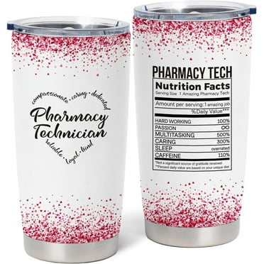 Pharmacy Technician Gifts for Women, Gifts for PT on Pharmacy Technician Day, National Pharmacy Week Gifts, PT Appreciation Gifts, PT Graduation Gifts, Christmas Gifts for Pharmacy Tech 20 oz Tumbler