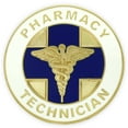 thumbnail image 1 of Pharmacy Technician PT Medical Enamel Lapel Pin, 1 of 3