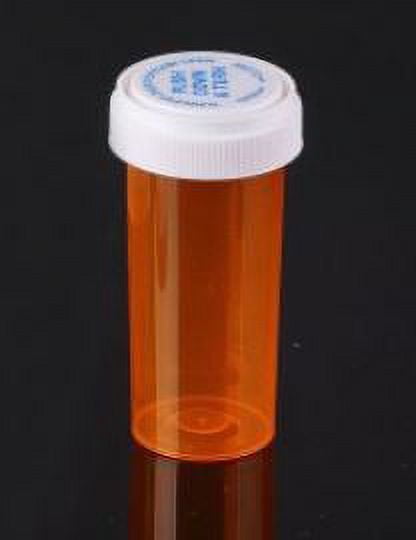Pill Container Viall Pharmacy Vial 60 Dram - Amber (Pack of 12) Reversible Cap Prescription ...