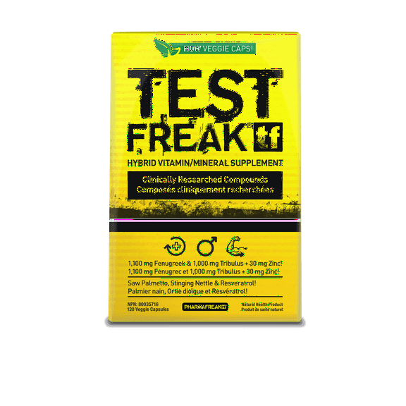 Pharmafreak Test Freak Ultimate Testosterone Enhancer for Men - 120ct - Clinically Researched to Increase Muscle & Strength